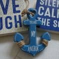 Rustic wooden fish plaque or anchors